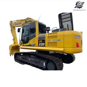 Excavatrice sur chenilles Komatsu PC220 d'occasion, 22 tonnes, godet de 1,1 m³, marque japonaise, grande excavatrice de construction d'origine, faible nombre d'heures, certifiée CE - Product Image 1