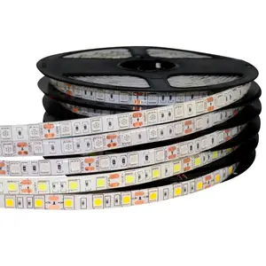 Dc 12V 24V 2835 Rgb Led Strip 60Leds/M 120Leds/M 5M Ip65 Waterdichte Led Flexibele Strip Lichten Warm Wit 5050 Smd Led Strip Tape