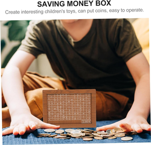 Otros Juguetes Educativos, Hucha de Madera con Contador, Hucha de Escritorio, Regalo para Niños, Artesanía de Madera, Caja de Ahorro de Madera - Product Image 4