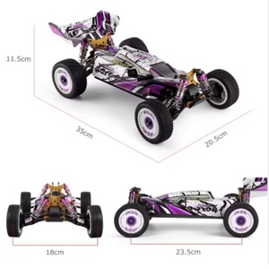 Voiture RC Wltoys 124019, 60 km/h, mini voiture de course haute vitesse, 1/12, 2,4 GHz, alliage d'aluminium, alliage de zinc, engrenages, tout-terrain, drift, cadeau de Noël - Product Image 6