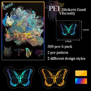 Tùy Chỉnh Holographic Bướm Cuộn Dán Sáng Bóng Dính Nhãn Cho Trang Trí Thủ Công Mỹ Nghệ Bao Bì Và Tự Làm Dự Án - Product Image 4