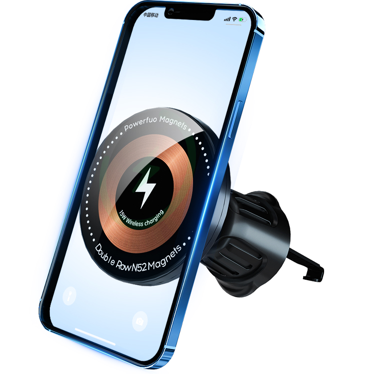 Évents magnétiques Support de téléphone Version de chargement sans fil