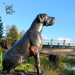 Estatua <span class=keywords><strong>de</strong></span> Perro <span class=keywords><strong>Labrador</strong></span> Sentado <span class=keywords><strong>de</strong></span> Tamaño Real para Jardín, Parque o Patio, Escultura <span class=keywords><strong>de</strong></span> Perro <span class=keywords><strong>de</strong></span> Bronce BLVE - Product Image 4