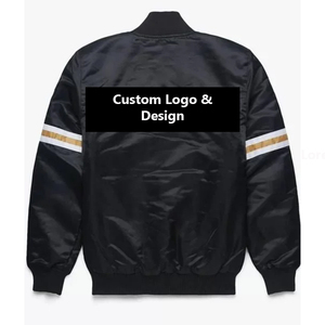 เสื้อแจ็คเก็ตบอมเบอร์ผู้ชาย Trex Exports รุ่น STJ-001 แบบ OEM สกรีนโลโก้ได้ตามสั่ง สำหรับฤดูหนาว สไตล์สตรีทแวร์ บุด้วยผ้าฝ้าย ซับในผ้าซาติน คอตั้ง แบบซิปเดี่ยว - Product Image 2