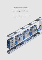 Hub USB 4 en 1 Adaptateur multiport Hi-Speed USB 3.0 Ports USB 2.0 Largement compatible avec les ordinateurs portables PC Android TV Box Support OEM Logo