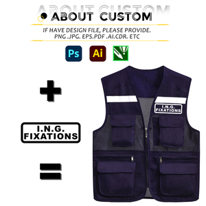 IDÉE CADEAU gilet de sécurité personnalisé avec Logo gros respirant photographe travail gilet gilet gilet de pêche avec poches - Product Image 3