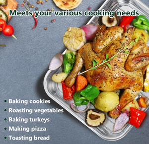 <span class=keywords><strong>Plat</strong></span> <span class=keywords><strong>à</strong></span> <span class=keywords><strong>gratin</strong></span> carré en acier inoxydable triple épaisseur, sans PFOA, écologique, compatible lave-vaisselle, pour une cuisson plus saine - Product Image 6