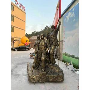 Sculpture de monument de soldat en fibre de verre grandeur nature avec finition bronze pour les parcs commémoratifs - Product Image 4