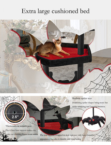 Árbol para Gatos de Halloween de Varios Tamaños, con Cubierta de Felpa Suave, Rascador de Sisal y Hamaca - Product Image 2