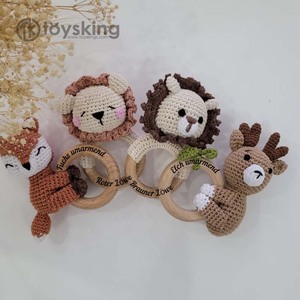 Sonaglio e <span class=keywords><strong>Anello</strong></span> Massaggiagengive in Morbido Cotone <span class=keywords><strong>con</strong></span> Motivi Animali per Neonati (0-3 Anni) Unisex - Product Image 2