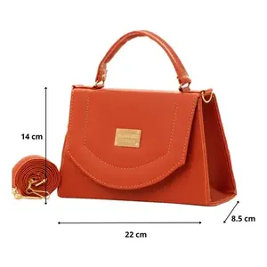 Bolso Bandolera Fana para Mujer, Cuero Genuino, Cierre de Cremallera, Color Jengibre, Uso Diario, Primavera/Invierno - Product Image 3