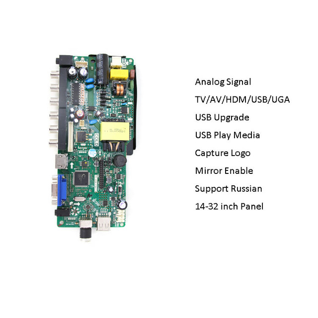 Universal TV motherboard T.V53.671  T.R67.671 TP.V56.PA671 with remote control LED TV motherboards smart TV PCBA