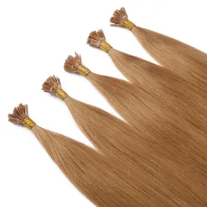 Duplo Desenhado Ponta Plana Extensões De Cabelo Fábrica 100% Extensões De Cabelo Remy Humano