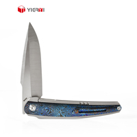 Couteau de poche haut de gamme en acier M390, couteau de survie, manche en titane, couteau pliant EDC avec clip pour la défense personnelle, le camping et la chasse
