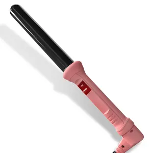 New Professional Hair Styler Custom Multi Auto Ceramic Big Beach Wave Extra Long Barrel Curling Iron Wand Pink Curling Iron