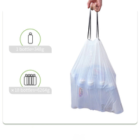 Sacs poubelles en HDPE avec cordon de serrage, thermosoudés, jetables, faciles à lier et personnalisables avec logo, directement de l'usine