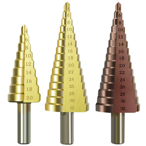 ดอกสว่านเจาะโลหะฟู่ซิน ปาโกด้า ขนาด 4-32 มม. เคลือบทอง สำหรับใช้ในบ้าน - Product Image 1