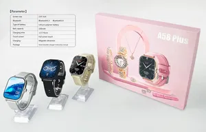 Hot Bán Tinh Tế Thiết Kế Mỏng Smartwatchs A58 Cộng Với Màn Hình Cảm Ứng 8-In-1 Thời Trang Thông Minh Đồng Hồ Valentine Quà Tặng Hộp Cho Nam Giới/Phụ Nữ - Product Image 6