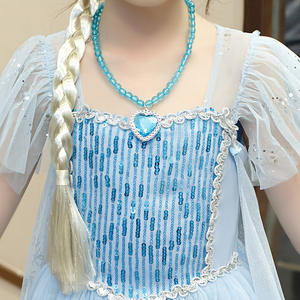 Carnaval enfants fantaisie film fille paillettes <span class=keywords><strong>reine</strong></span> <span class=keywords><strong>des</strong></span> <span class=keywords><strong>neiges</strong></span> princesse Elsa robe enfants fête Halloween Elsa Cosplay <span class=keywords><strong>Costume</strong></span> avec Cape - Product Image 6