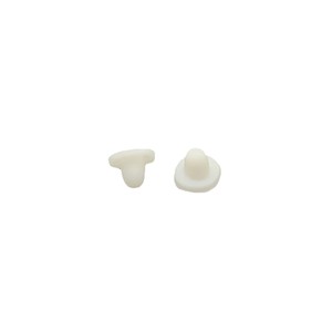 Bouchons d'oreilles en silicone, embouts d'oreilles en résine blanche, forme alimentaire ronde, accessoires de boucles d'oreilles DIY, bijoux de piercing unisexe - Product Image 3