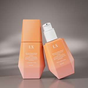 Flacon pompe en verre givré personnalisé de 30 ml, forme conique, emballage de luxe vide pour fond de teint liquide et lotion cosmétique - Product Image 6