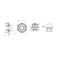 Écrou d'étanchéité hydraulique SN Insert en nylon autobloquant Écrou d'étanchéité à l'huile Contre-écrou zingué haute résistance M6 M8 M10 M12 M14 M16