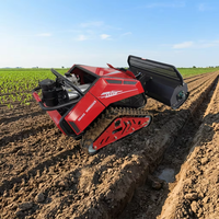 Machine agricole télécommandée multifonctionnelle pour vergers : débroussailleuse, désherbeuse, outil de creusement de fossés, de remblayage et de labourage