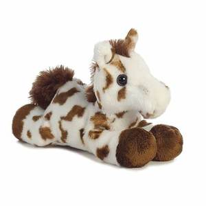 Juguete de peluche de <span class=keywords><strong>caballo</strong></span> de 10 pulgadas con manchas marrones de animales de <span class=keywords><strong>libro</strong></span> personalizado - Product Image 1