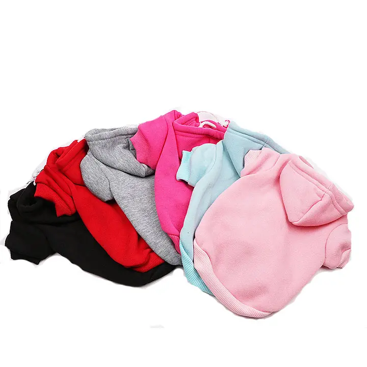 Toptan boş toplu yavru düz köpek giysileri üreticileri özel bahar köpek giysileri Pet Pet Hoodies