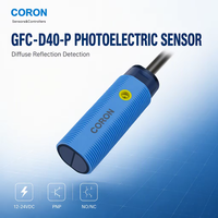 CORON GFC-D40-P Capteur photoélectrique économique à réflexion diffuse, interrupteur optique, sortie PNP NO/NC, distance de détection 40 cm