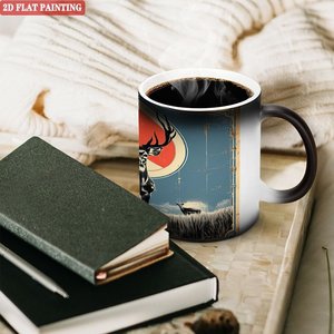 Blank Mug Frosted Black 11oz Heat Sensitive Custom Art <b>Ceramic</b> <b>Cup</b> - Product Image 3