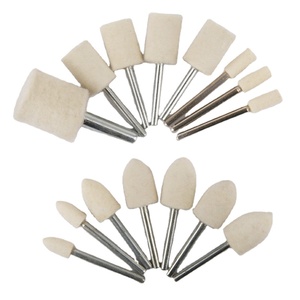 YIHONG Mũi Đánh Bóng Hình Nón Mũi Nhọn Gắn Nỉ Bằng Len Bánh Xe Đánh Bóng Có Chuôi 1/8 Inch - Product Image 1