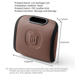 ถุงขยะใน<span class=keywords><strong>รถ</strong></span>ยนต์ ถุงเก็บของแบบแขวนสำหรับเบาะหลัง ถังขยะอเนกประสงค์ วัสดุพีวีซี กันน้ำ พกพาสะดวก ดีไซน์ทันสมัยสำหรับรถยนต์ - Product Image 5
