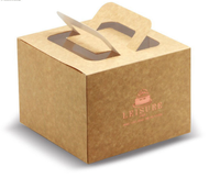 Boîtes à gâteaux de mariage pliables avec logo personnalisé, boîte en papier d'emballage avec poignée, unique et intelligente, vente en gros