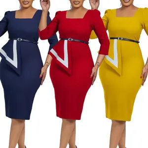 2024年夏の美しいアフリカの女性のカジュアルでエレガントな曲線のドレス女性のための公式ドレスxlxxlxxxxlxxxlドレス