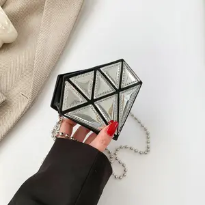 2024 Neues Diamant-Design Mini-Handtaschen Crossbody niedliche Kindertasche kleine Schulter Mädchen Münzbörse