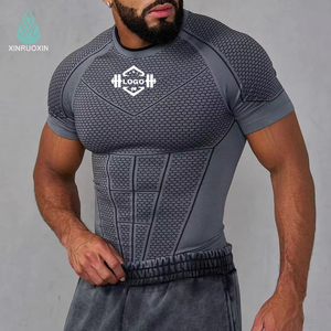 Camiseta Ajustada para <span class=keywords><strong>Hombre</strong></span>, Ideal para Correr, Deportes y Fitness, Alta Elasticidad, Secado Rápido, <span class=keywords><strong>Manga</strong></span> Corta - Product Image 1