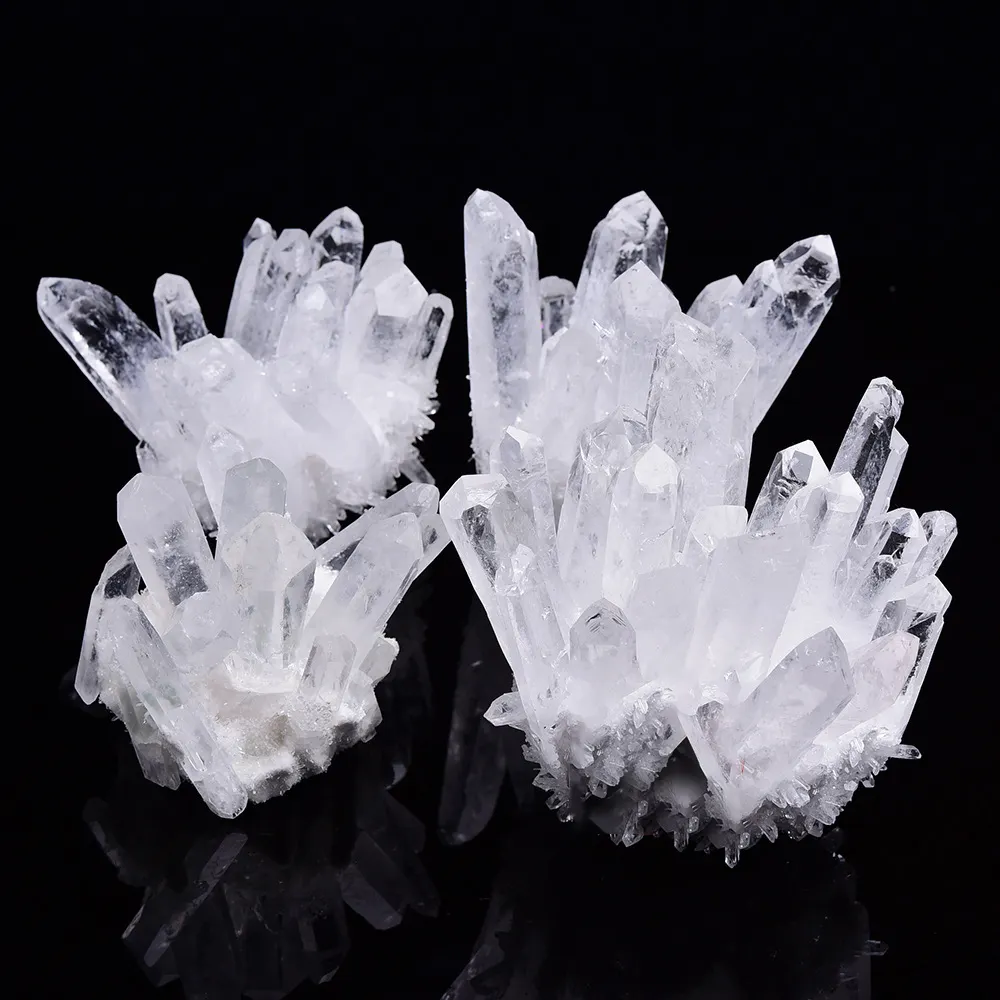 Géode en cristal de guérison naturelle-grand amas de Quartz de roche claire pierre précieuse brute pour la méditation de décoration intérieure et l'équilibre des chakras