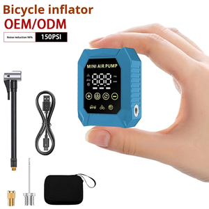 2025 Mini pompe à air <span class=keywords><strong>électrique</strong></span> intelligente pour le vélo de montagne de route équitation matériau ABS Portable avec valve américaine/française pour motos - Product Image 4