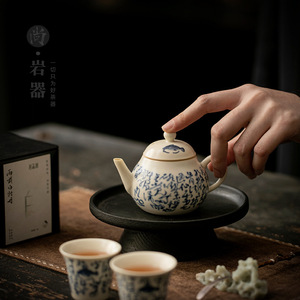 Blue And White Porcelain Kung Fu <b>Tea</b> <b>Set</b> One Pot Two <b>Cups</b> Dehua Origin Round Shape Lead Free For Afternoon <b>Tea</b> - Product Image 2