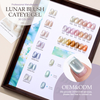 Esmalte de Uñas en Gel Westink Lunar Blush Cat Eye, Botella de 15 ml, Gel UV para Uñas de Salón, Esmalte de Uñas en Gel Cat Eye con Brillo Magnético para 2 Semanas