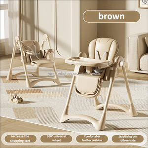 <strong>Space</strong>-<strong>Saver</strong> Baby Foldable <strong>High</strong> <strong>Chair</strong>, Multifunctional Toddler Dining Seat with Safety Harness and Toy Rack - Product Image 2