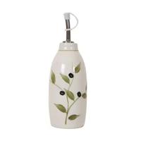 Bouteilles en céramique en grès vert olive noir blanc pour huile d'olive Ustensiles de cuisine irréguliers pour cadeaux