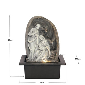 <span class=keywords><strong>Fuente</strong></span> de Agua Decorativa de Mesa con Escena de <span class=keywords><strong>la</strong></span> Natividad de <span class=keywords><strong>la</strong></span> Sagrada Familia, con Luz LED, de Resina, para Decoración del Hogar - Product Image 5