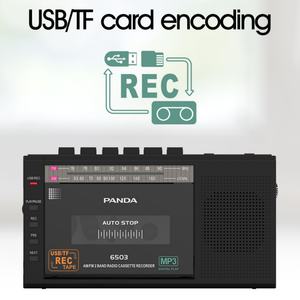 Radio Portátil al por Mayor, Reproductor de Casetes Vintage, Multifunción, USB, MP3, AM, FM, Radio de 2 Bandas, Grabadoras de Casetes - Product Image 2