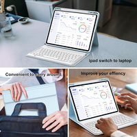 Étui avec clavier pour Xiaomi Redmi Pad Pro 12,1 pouces 2024 / Housse de clavier détachable pour Xiaomi Poco Pad 12,1 pouces avec support pour stylet
