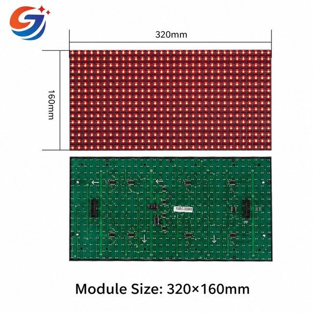 DIP P10 Outdoor Single Dual Color LED Display Module 320x160mm IP65 Red White Blue Green Yellow Waterproof Billboard Sign Panels