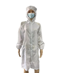 Overoles Allesd Unisex <span class=keywords><strong>ESD</strong></span> 98% POLIÉSTER + 2% fibra de carbono conductora <span class=keywords><strong>ESD</strong></span> bata de laboratorio sala limpia bata antiestática con capucha - Product Image 2