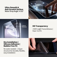 Protection d'écran universelle pour téléphone portable et GPS, verre hybride transparent HD 8 pouces 0,31 mm, anti-rayures 6H, feuilles de protection d'écran 2.5D Radian