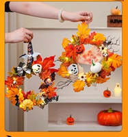 Bouquet de fleurs de citrouille décorées pour Halloween, idéal pour l'aménagement de scènes de fête et comme cadeau pour les activités de maternelle.